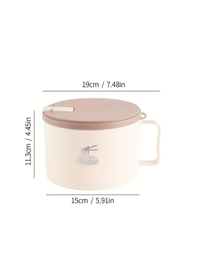 Black 50oz Stainless Steel Noodle Bowl With Lid Portable Soup Container for Back To School - Image 3