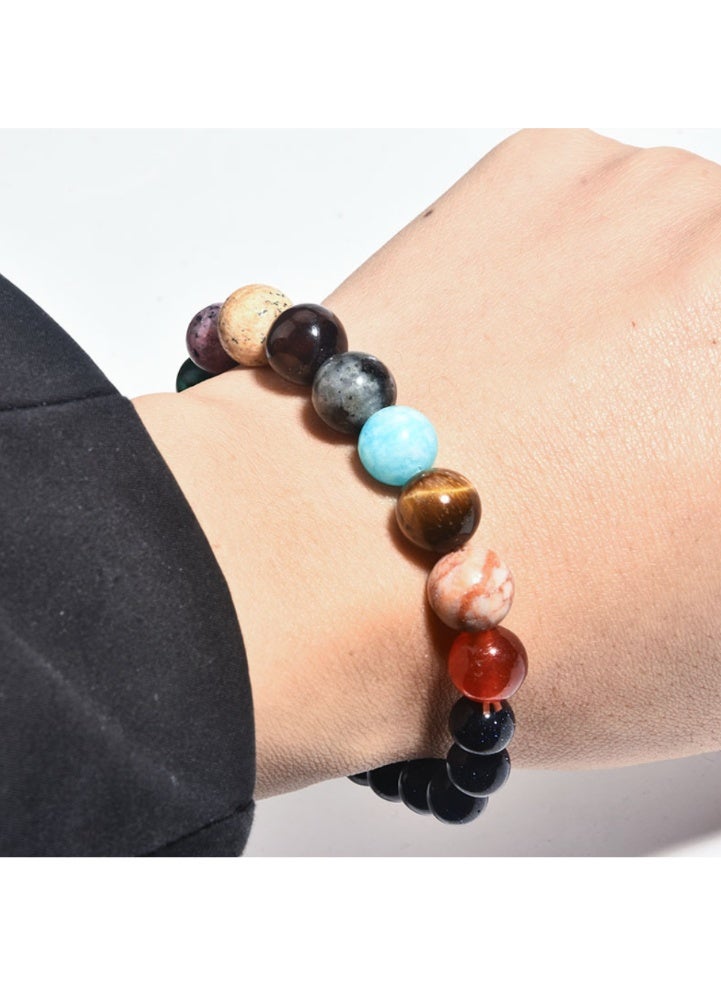 Universe Milky Way Eight Planets Bracelet Blue Sandstone Starry Sky Solar System Planet Bracelet - Image 3