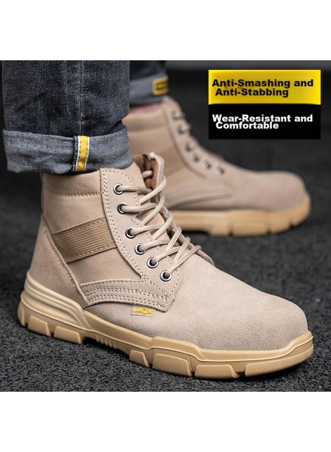 Old housekeeper Laoguanjia Safety Shoes For Men, Steel Toe, Anti-Smashing, Anti-Puncture, Solid Sole, Wear-Resistant, Breathable, High-Top Protective Boots, La37 - Image 5