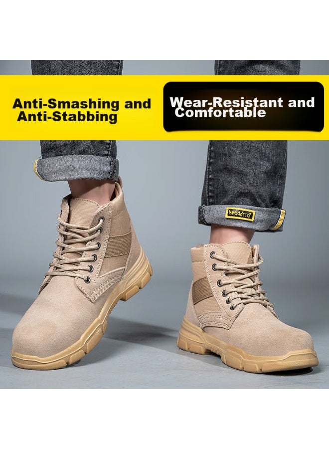 Old housekeeper Laoguanjia Safety Shoes For Men, Steel Toe, Anti-Smashing, Anti-Puncture, Solid Sole, Wear-Resistant, Breathable, High-Top Protective Boots, La37 - Image 4
