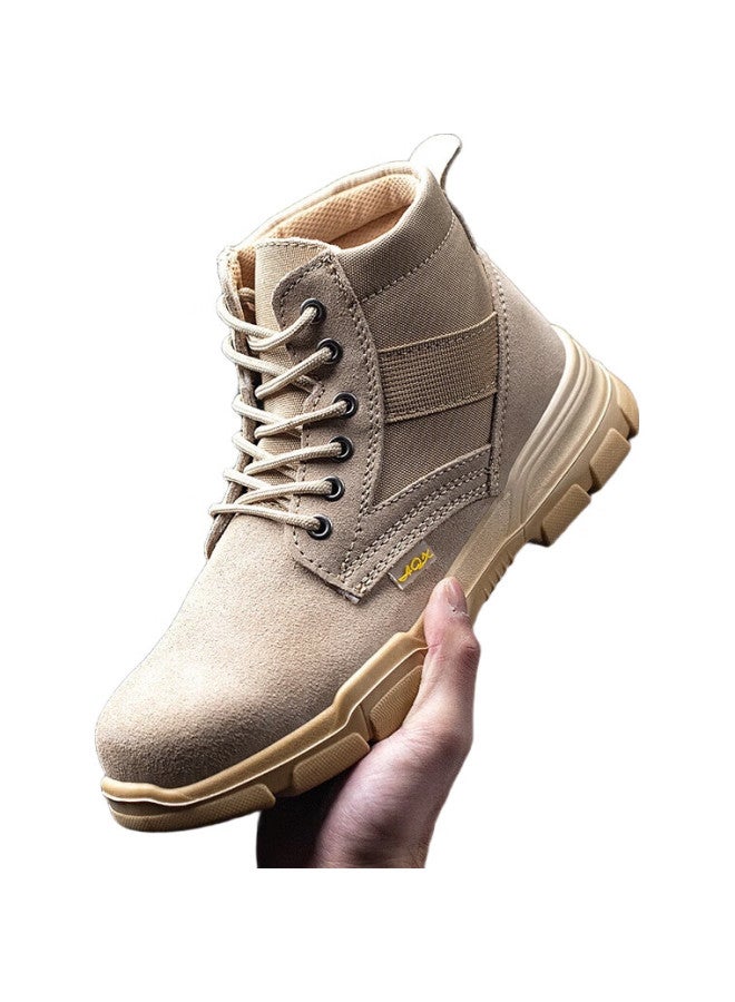 Old housekeeper Laoguanjia Safety Shoes For Men, Steel Toe, Anti-Smashing, Anti-Puncture, Solid Sole, Wear-Resistant, Breathable, High-Top Protective Boots, La37 - Image 1