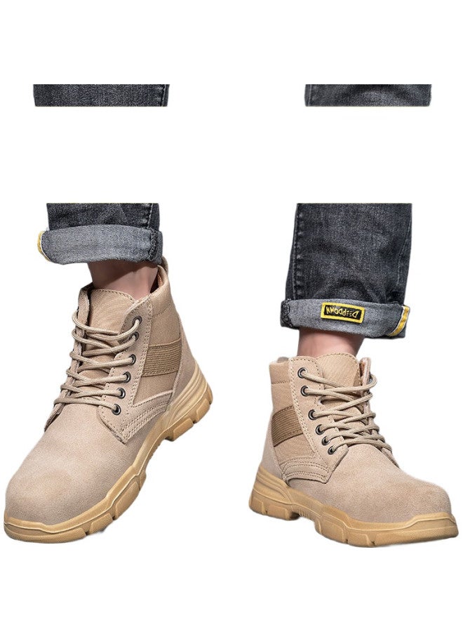 Old housekeeper Laoguanjia Safety Shoes For Men, Steel Toe, Anti-Smashing, Anti-Puncture, Solid Sole, Wear-Resistant, Breathable, High-Top Protective Boots, La37 - Image 3