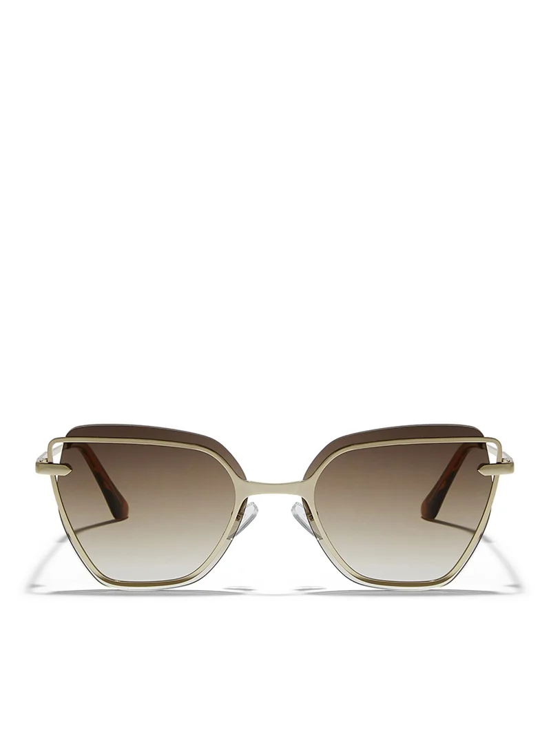 Blackout BlackOut by eyewa STARLIGHT Women's Cat Eye Sunglasses, Japanese Gold/Brown