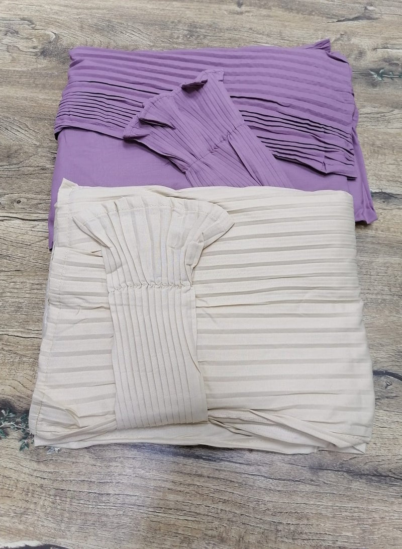 مون 2/شرشف صلاة مرد قطن ناعم ومريح للغاية  يتضمن طرحة ويغطي الجسم بالكامل بمقاس موحد وواسع مناسب لجميع الأجسام - Image 2