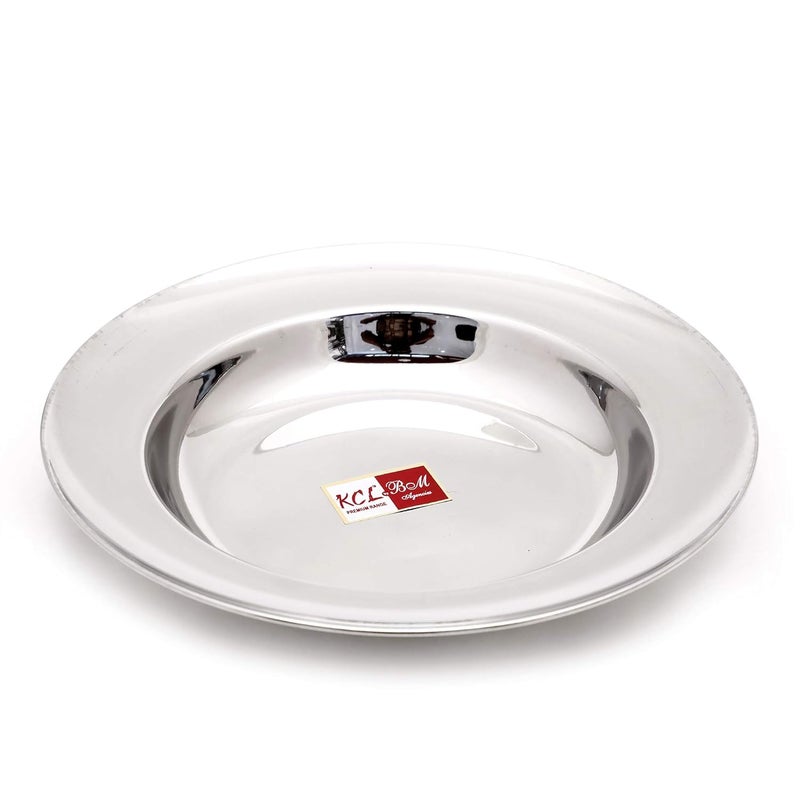 KCL Stainless Steel Soup PlatesBreakfast PlatesIdly Plates 95 Inches Width 1 Inches Depth 1 Unit