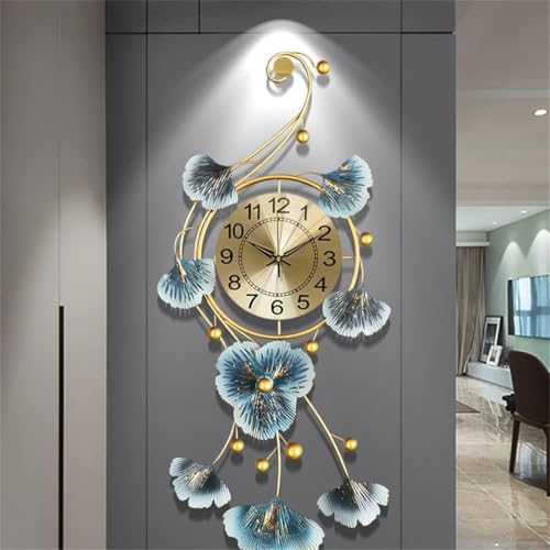 FUNTEREST Metal Home Decor Silent Wall Clock Watch for Living Room Big Large Size Stylish for Bedroom Hall Entryway & Office, Analog, 82 Cm, 37 Cm, Multi Color - Image 1