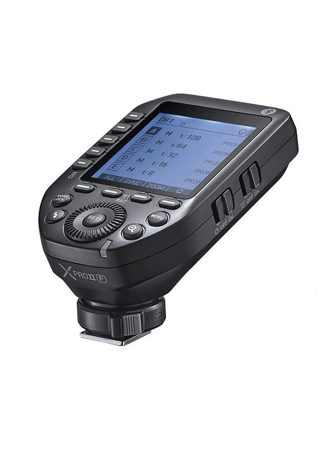 Godox Godox XProII-F XProIIF TTL Wireless Flash Trigger for Fuji Cameras, 2.4G Wireless Flash Transmitter HSS 1/8000S, Bluetooth Connection, TCM Transform Function, New Hotshoe Locking, Large LCD Display  - Image 1