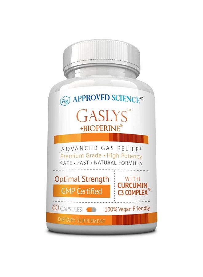 Approved Science® Gaslys™ - Soothe Digestive Tract, Alleviates Gas and Stomach Cramps - Artichoke Powder, Ginger, Fennel Seed - 60 Count - Pack of 1 - Image 1