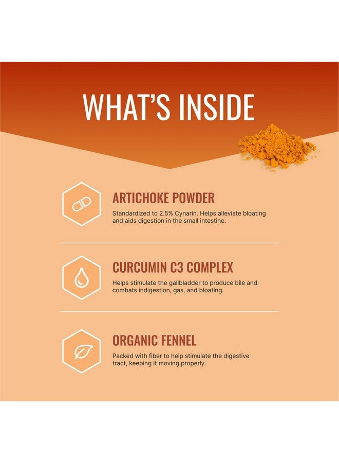 Approved Science® Gaslys™ - Soothe Digestive Tract, Alleviates Gas and Stomach Cramps - Artichoke Powder, Ginger, Fennel Seed - 60 Count - Pack of 1 - Image 2