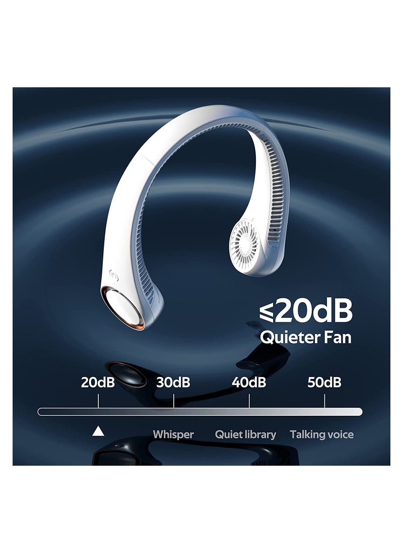 Generic Neck Fan,Portable Hands Free Bladeless Neck Fan,4000mAh USB Rechargeable Personal Fan,3 Speeds 72 Air Outlet 360° Cooling Hanging Fan,Air out in all directions,faster cooling,Super Quiet  - Image 4