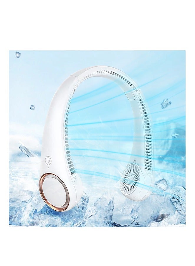 Generic Neck Fan,Portable Hands Free Bladeless Neck Fan,4000mAh USB Rechargeable Personal Fan,3 Speeds 72 Air Outlet 360° Cooling Hanging Fan,Air out in all directions,faster cooling,Super Quiet - Image 1