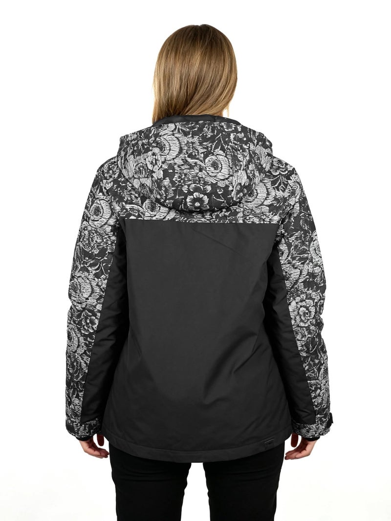 Roxy Women's Jetty Block Jacket – 10K Waterproof, Insulated Snow Jacket, PFAS-Free, Recycled Fabric, Black Combo, Medium - Image 2