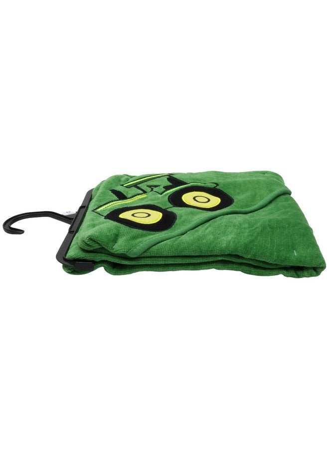 John Deere Baby Boys' Tractor Hooded Towel, Green, One Size - Image 2