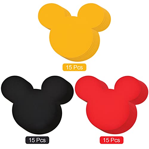 Lecferrarc 45 Pcs Mouse Cutouts Silhouette Mouse Birthday Paper Decorations for Theme Party Supplies School Bulletin Board Craft Home Wall Decor - Image 2