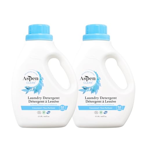 AspenClean Natural Laundry Detergent Unscented - 100% Natural, Organic, HE Liquid Laundry Detergent- Vegan, Non-Bio, Cruelty-Free, Biodegradable - Safe for Babies, Pets & Kids - EWG Certified (2 pack) - Image 4