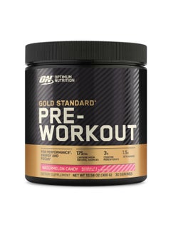 Gold Standard Pre-Workout, Vitamin D for Immune Support, with Creatine, Beta-Alanine, and Caffeine for Energy - Watermelon, 30 Servings