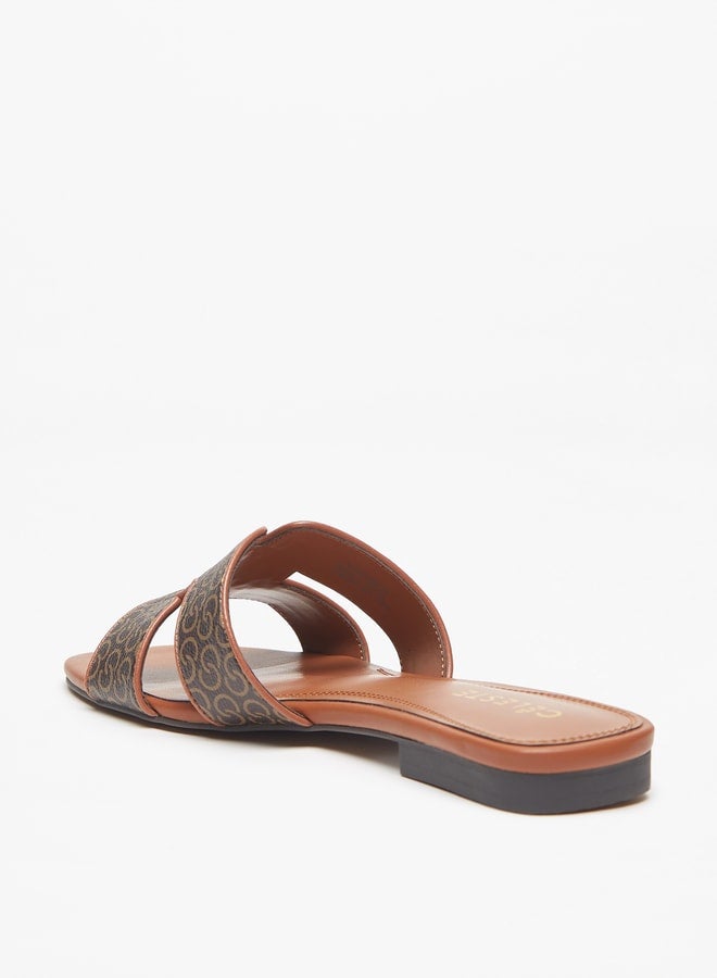 Celeste Women's Textured Open Toe Slip-On Sandals - Image 3