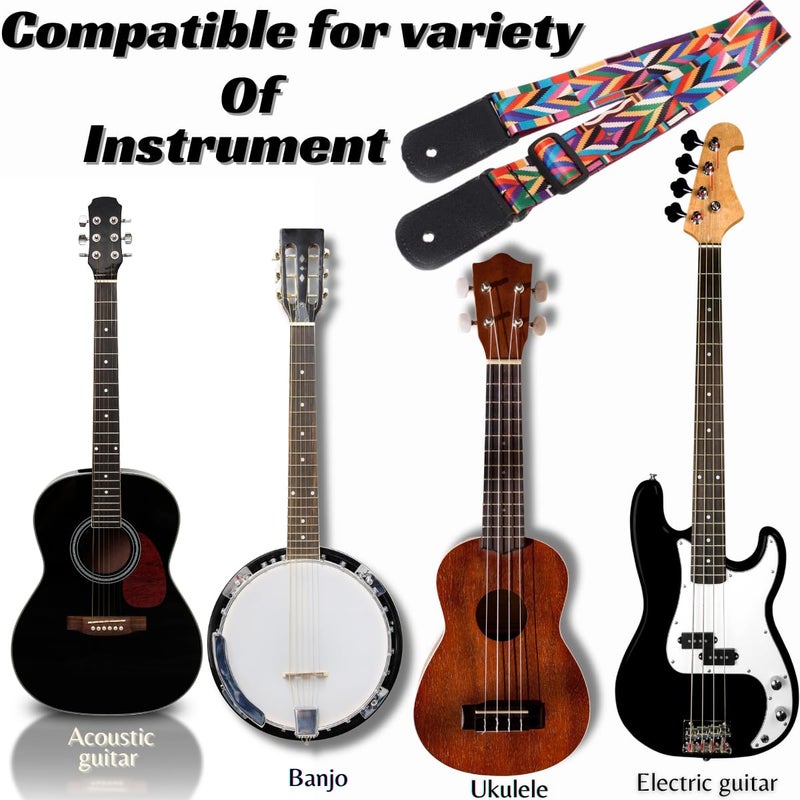 Mocking Bird Guitar Strap for Acoustic Adjustable Buckle Electric Guitar Strap Polyester Guitar Belt For Acoustic/Bass/Electric Guitars - Image 5