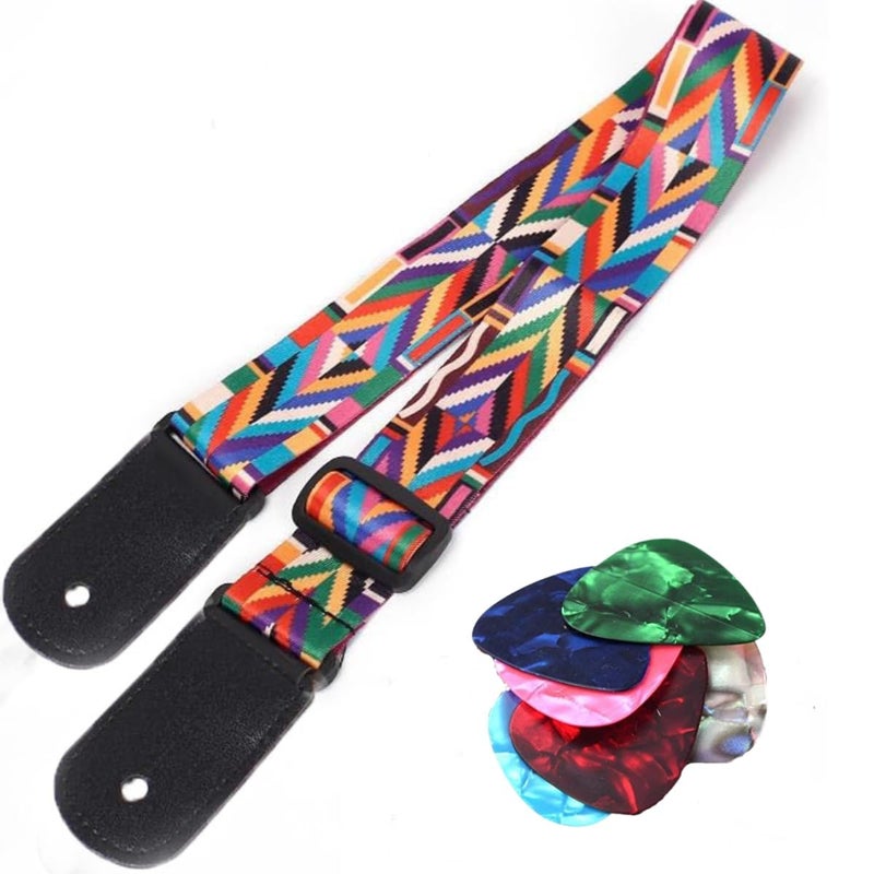 Mocking Bird Guitar Strap for Acoustic Adjustable Buckle Electric Guitar Strap Polyester Guitar Belt For Acoustic/Bass/Electric Guitars - Image 1