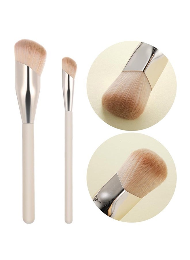GOOD DEAL 2 Pcs Concealer Brush, Angled Concealer Brushes for Under Eye, Precision Face Blending Blush Brush, Foundation Concealer for Dark Circles, Make up Nose Contour Brush  - Image 3