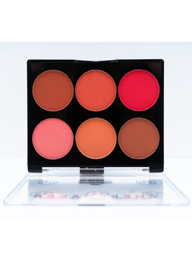 Mn MENOW Menow Blusher 6-Colour Cheekmaker Palette, Group B - Image 1