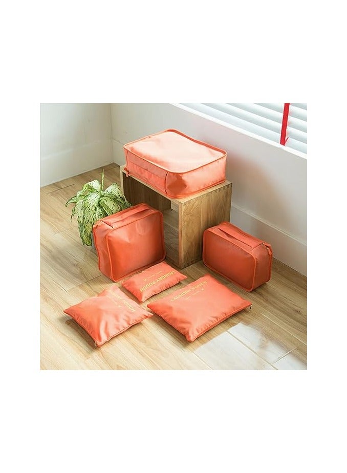 6 Piece Travel Organizer Set - Large Capacity, Portable Luggage Packing Cubes for Clothes, Shoes, Underwear - Durable Polyester, Easy Care, Travel Organizers for Packing Luggage - Image 3