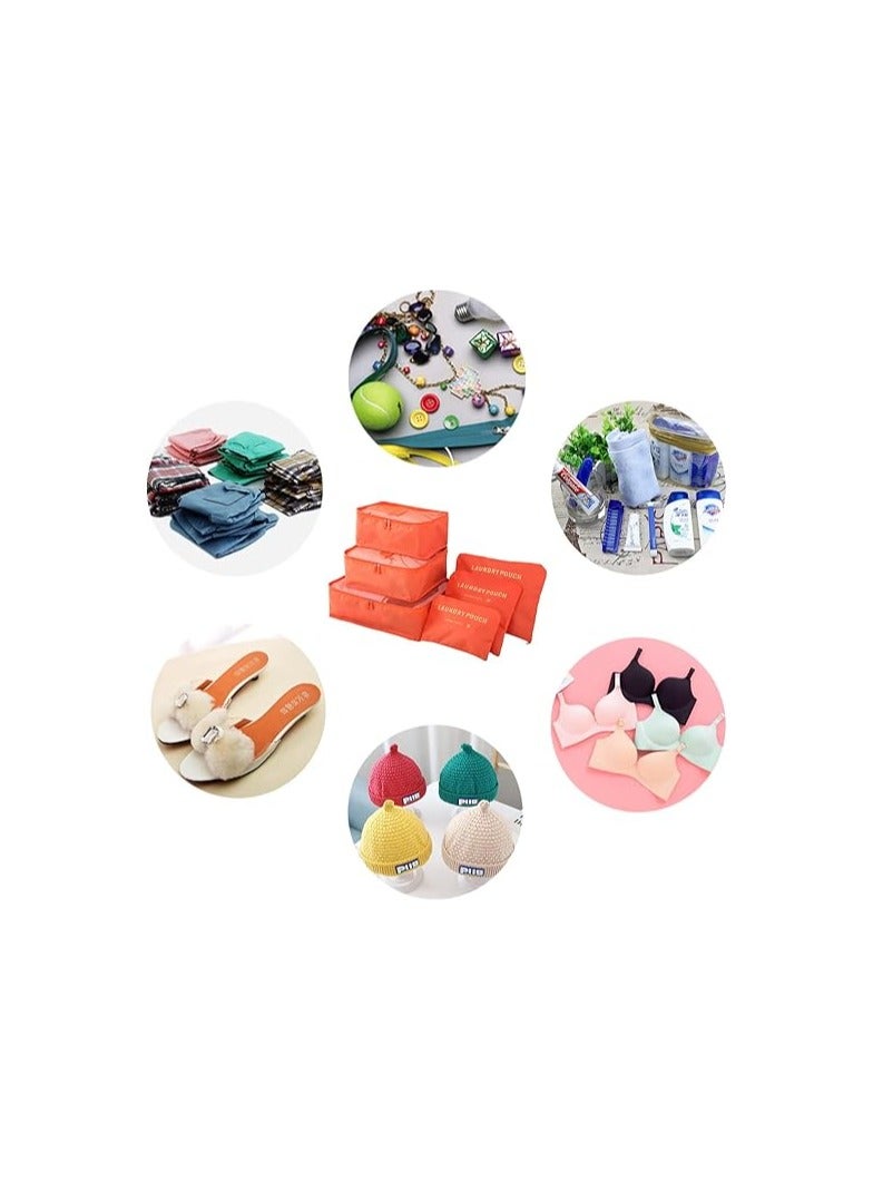 6 Piece Travel Organizer Set - Large Capacity, Portable Luggage Packing Cubes for Clothes, Shoes, Underwear - Durable Polyester, Easy Care, Travel Organizers for Packing Luggage - Image 4