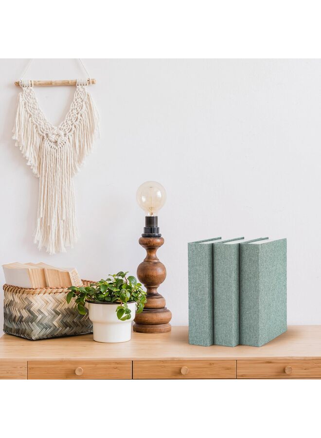 3 Pcs Neutral Linen Book Box - Image 5