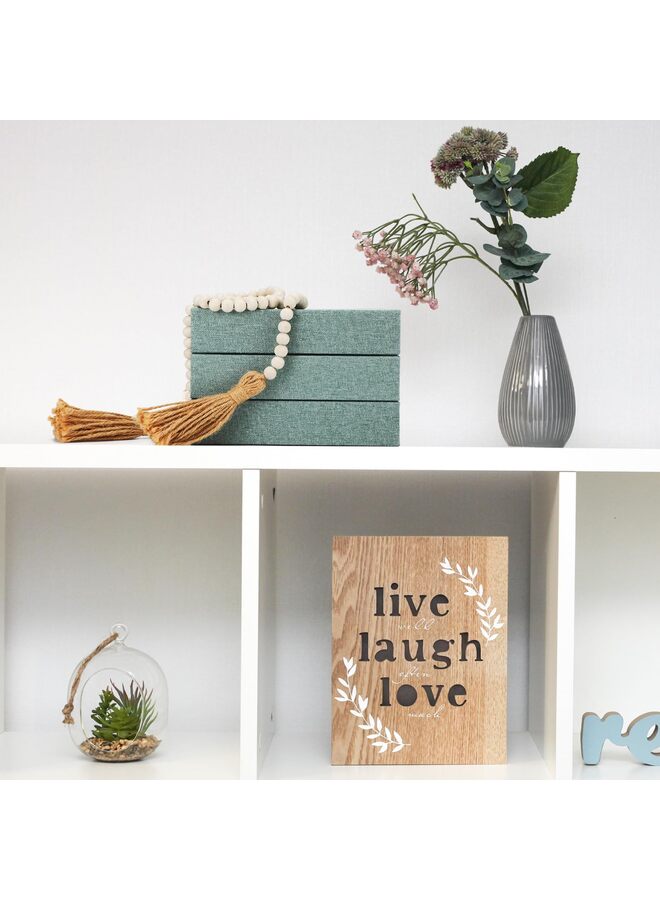 3 Pcs Neutral Linen Book Box - Image 3