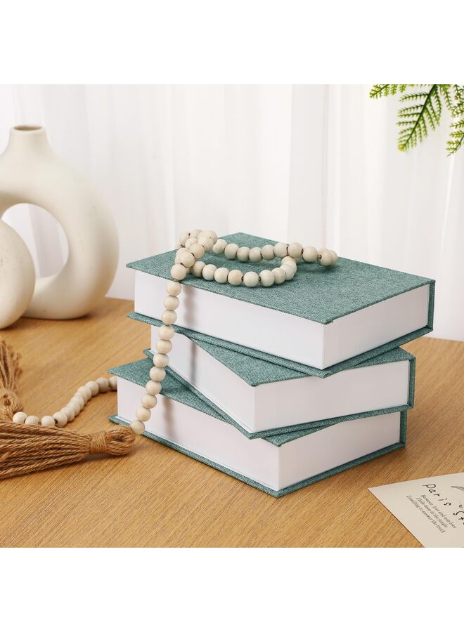 3 Pcs Neutral Linen Book Box - Image 4