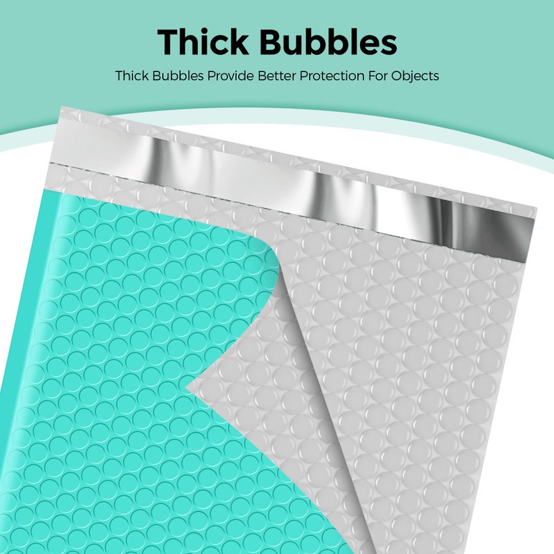 METRONIC Bubble Mailers 8.5 x 11 Inch 40 Pack Teal Waterproof Bubble Mailer Padded Envelopes Cushioning Poly for Christmas Gift, Clothes, Makeup, Books, Small Business Supplies - Image 4