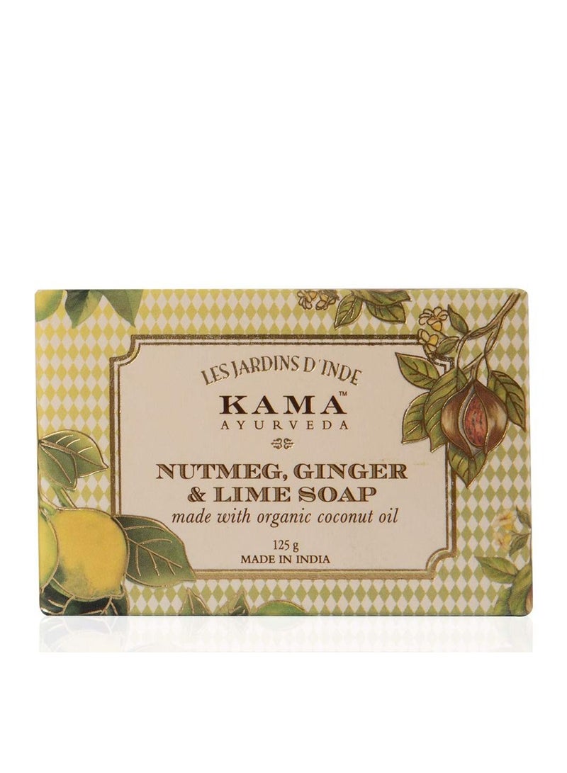كاما ايورفيدا صابون الزنجبيل والليمون بخلاصة الشاي الأخضر وزيت جوز الهند العضوي 125 جم - Image 1