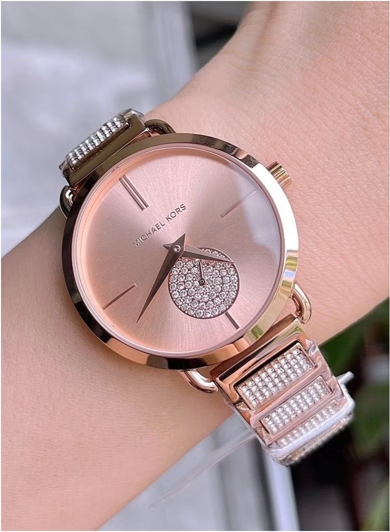 MK Michael Kors 34mm Women's Diamond Steel Strap Quartz Watch MK-3853 - Image 5