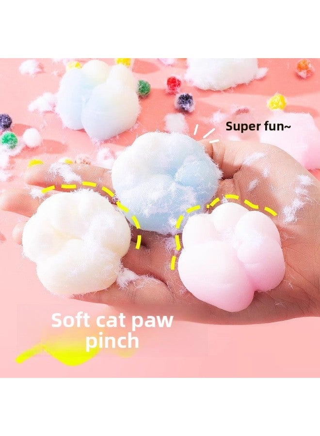 Loquat Source Pinch Music Student Handmade Diy Children's Creative Mud Feeling Silicone Cat Claw Decompression Material Package-Color:Silicone Pinch Luxury Set 【400g】 - Image 5