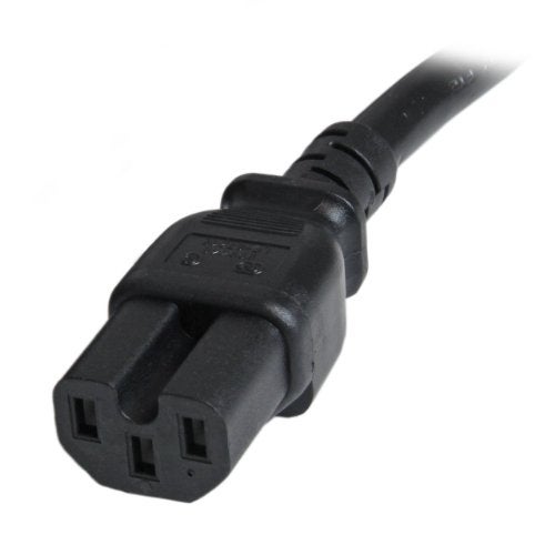 StarTech.com 6ft (1.8m) Heavy Duty Extension Cord, IEC 320 C14 to IEC 320 C15 Black Extension Cord, 15A 250V, 14AWG, Extension Power Cable, Heavy Duty AC Power Cord, UL Listed (PXTC14C156) - Image 4