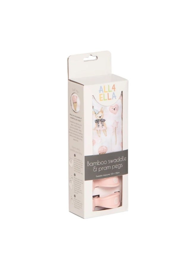 All4Ella Bamboo & 2 Pram Peg Box Set - Ice Creams & Teddy - Image 3