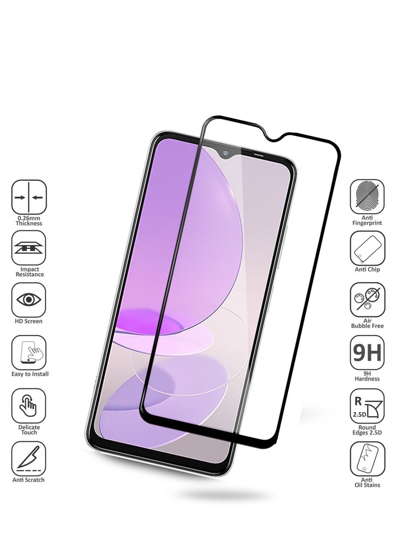 Wtech Premium E2E Full Glue Full Cover Tempered Glass Screen Protector For Samsung Galaxy A32 5G / A12 5G / A03s 5G Clear/Black - Image 2