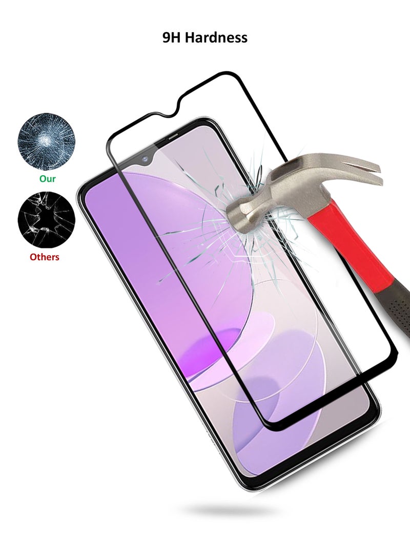 Wtech Premium E2E Full Glue Full Cover Tempered Glass Screen Protector For Samsung Galaxy A32 5G / A12 5G / A03s 5G Clear/Black - Image 3