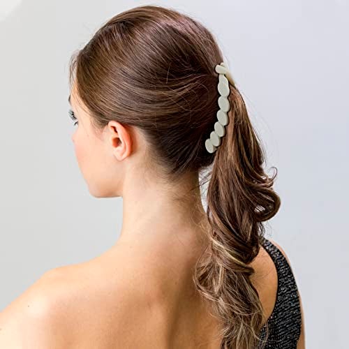 Hapdoo Hair Clips, 6PCS Bow Oval Banana Clips for Medium Thin Hair, 4.1 Inch Matte Strong Hold Half Ponytail Bun Holder, Hair Jaw Clips Barrettes Styling Accessories for Women Girls - Image 5