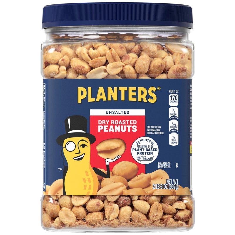 PLANTERS فول سوداني محمص جاف غير مملح من بلانترز، 35 أونصة - Image 1