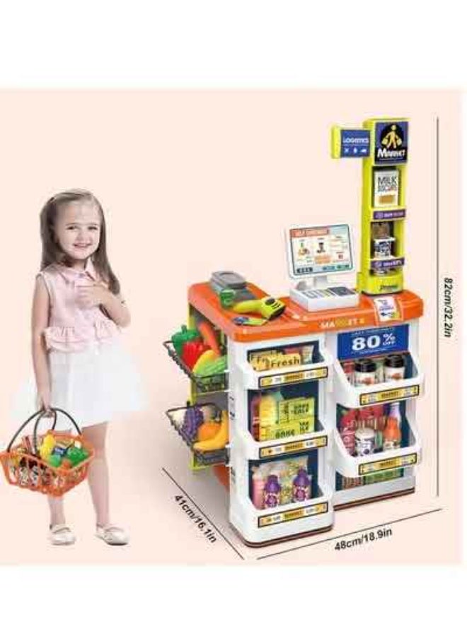 ممز بلانيت مجموعة ألعاب سوبر ماركت ومتجر البقالة للعب التظاهري 42 قطعه للأطفال، ألعابا اطفال لبقالة والسوق مع عربة تسوق، مجموعة أدوات مطبخ للعب للأطفال الصغار، أفضل مجموعة ألعاب للأطفال للعب خارج المنزل_ العاب اطفال-لعبة سوبر ماركت للأطفال - Image 4