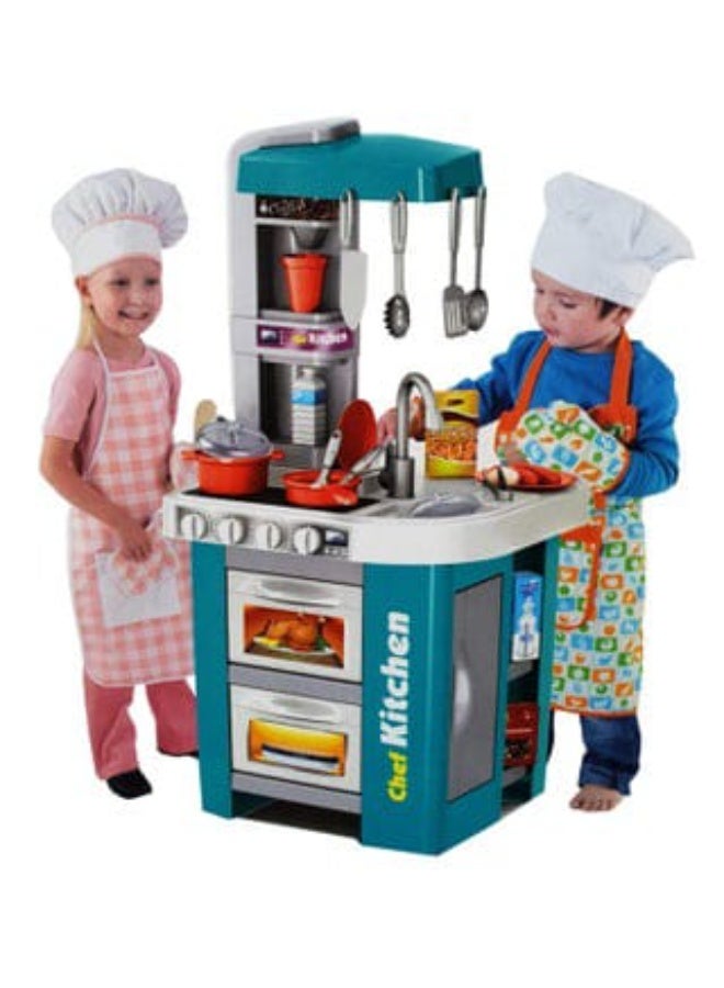 ممز بلانيت مجموعة مطبخ اللعب الشيف الصغير للأطفال - ألعاب مطبخ تفاعلية مع مؤثرات ضوئية وصوتية _لعبة مطبخ أطفال-هديه مثاليه للأطفال - العاب اطفال - لعبة مطبخ - مجموعة المطبخ - Image 2