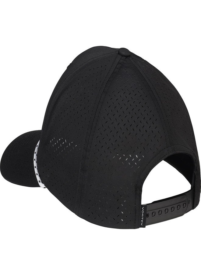 فورتكس قبعات غولف رجالية من Vortex Script Logo Rope Snapback (مقاس أمريكي، ألفا، مقاس واحد، أسود) - Image 3