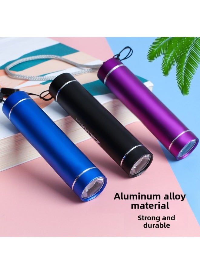 Generic - Dry Battery Flashlight Reading Student Dormitory Special Strong Light Super Bright Children's Eye Protection Small Flashlight-Product Specifications:667 Black (free 2 Aa Batteries For Collection) (battery Life Upgrade) - Image 1