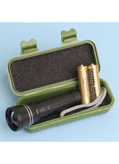 Dry Battery Flashlight Reading Student Dormitory Special Strong Light Super Bright Children's Eye Protection Small Flashlight-Product Specifications:667 Black (free 2 Aa Batteries For Collection) (battery Life Upgrade)