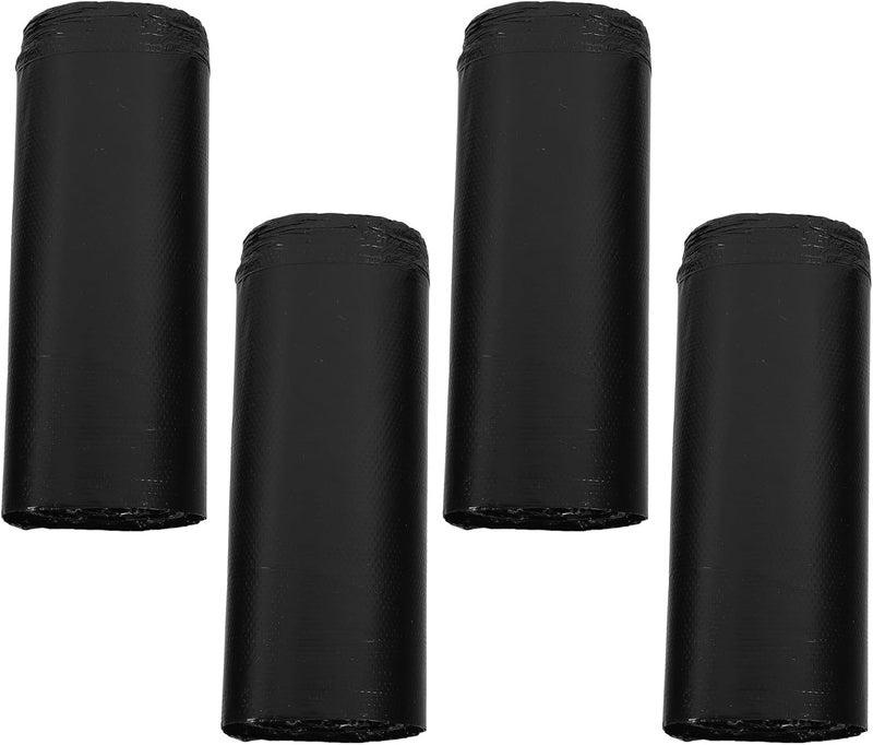 Black Trash Bags 200 Pieces (4 Rolls) 45×50cm Thickened 2.5 Mil Garbage Bags for Kitchen Bathroom Bedroom Office Wastebaskets - Image 1