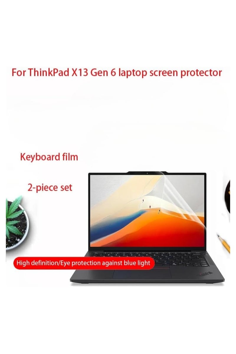 General [2-pack] Screen protector compatible with 13.3-inch Lenovo ThinkPad X13 Gen 6 (2025), high-definition crystal clear scratch-resistant and fingerprint-resistant soft laptop film  - Image 2
