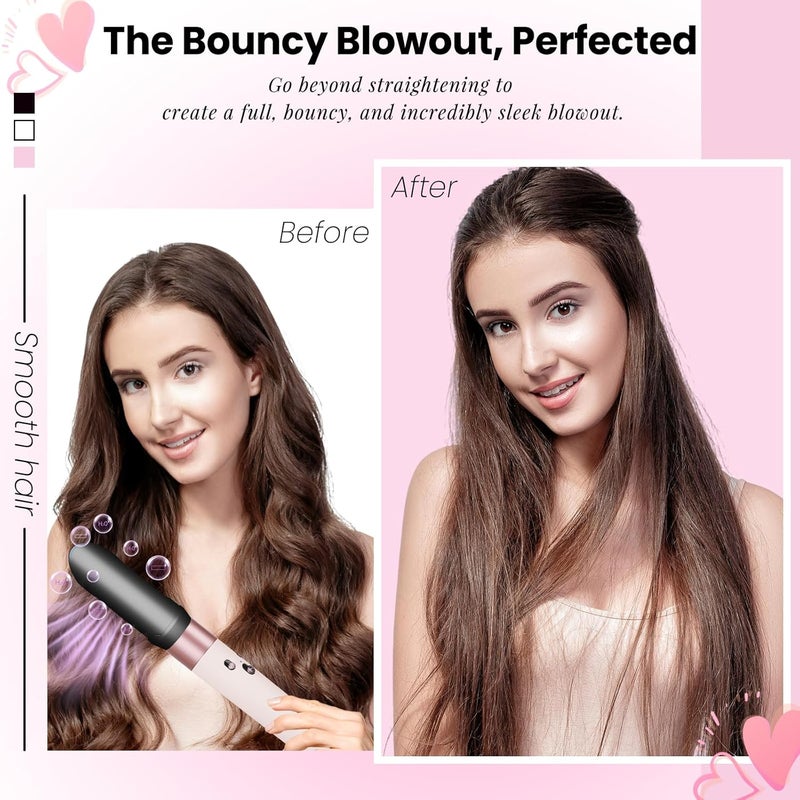 Hair Smoothing Nozzle Accessory Compatible with Dyson Airwrap HS01/HS05/HS08, for Straightening and Drying from Wet Curly/Wavy to Smooth, Shiny and Silky - Image 5