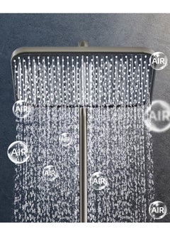 Arabest Shower System Thermostatic, 4-Function Piano Key Wall-Mounted Shower Set, with 12" Shower Head, 3 Function Hand Shower, Bath Mixers and Bidet Sprayers Brass Body（Gun Gray）  - Image 5