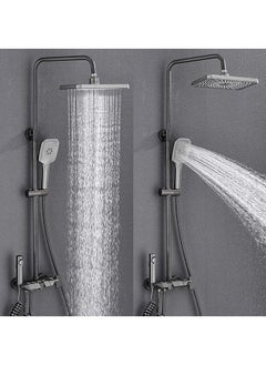 Hihonor Shower System Thermostatic, 4-Function Piano Key Wall-Mounted Shower Set, with 12" Shower Head, 3 Function Hand Shower, Bath Mixers and Bidet Sprayers Brass Body（Gun Gray）  - Image 3